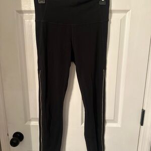 Athleta Black Leggings with Zippers